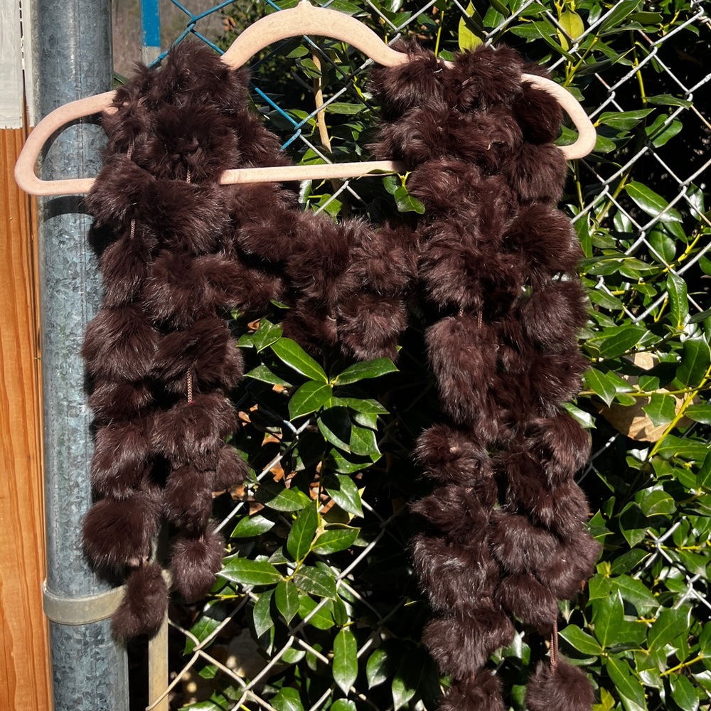 Vintage real mink-fur scarf